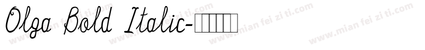 Olga Bold Italic字体转换
